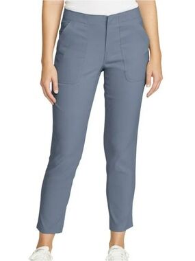 Eddie Bauer Horizon Straight Ankle Performance Pants Blue Women's Size 8 EUC